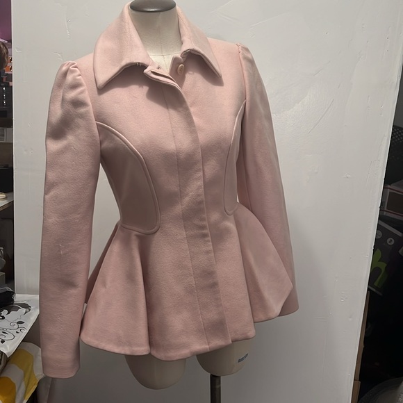 Chic Blush Peplum Jacket - Picture 3 of 12
